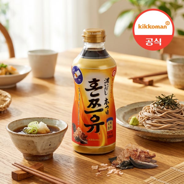 일본 기꼬만 쯔유 메밀소바쯔유 모밀우동국물 냉 우동간장 기꼬만 혼쯔유 500ml