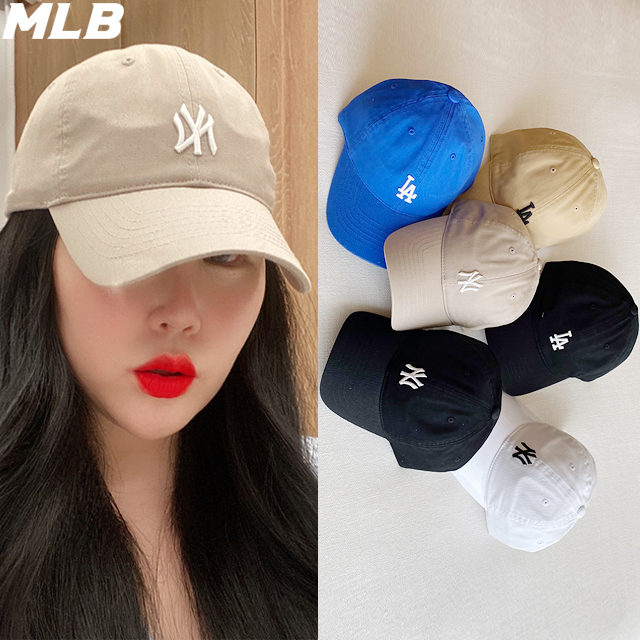 MLB 엠엘비 루키볼캡모자 LA다저스 뉴욕양키스 스몰로고 베이지블랙블루화이트 남녀공용