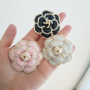 까멜리아 옷핀 꽃 코사지 꽃사지 동백 플라워 명품 옷핀 브로치