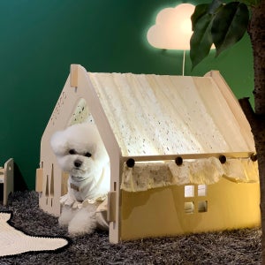 원목 강아지집 고양이 애견하우스[루루 - 레이스] 칠판분필선물