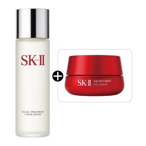 [1+1]SK2 페이셜 트리트먼트 클리어로션 230ml+﻿스킨파워 아이크림 15g
