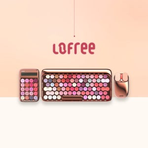 로프리 Lofree 뉴트로 감성 기계식 무선 블루투스 키보드 [로즈골드] 모든 기기 호환