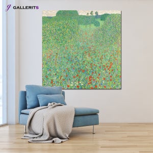 구스타프 클림트 명화 꽃 그림 거실 인테리어 생기 그림 액자 양귀비들판중형