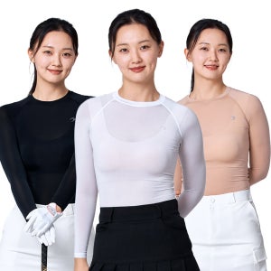 여성 골프웨어 이너웨어 기능성 자외선차단 냉감 UV차단 언더레이어 쿨티셔츠-라운드넥