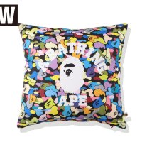 일본 베이프 멀티 카모 컬리지 쿠션 BAPE MULTI CAMO COLLEGE SQUARE CUSHION