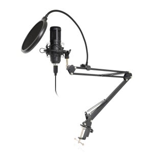 플레오맥스 PLM-Q90 스탠딩 컴퓨터 마이크 게이밍 게임 디스코드 노트북 방송 화상회의