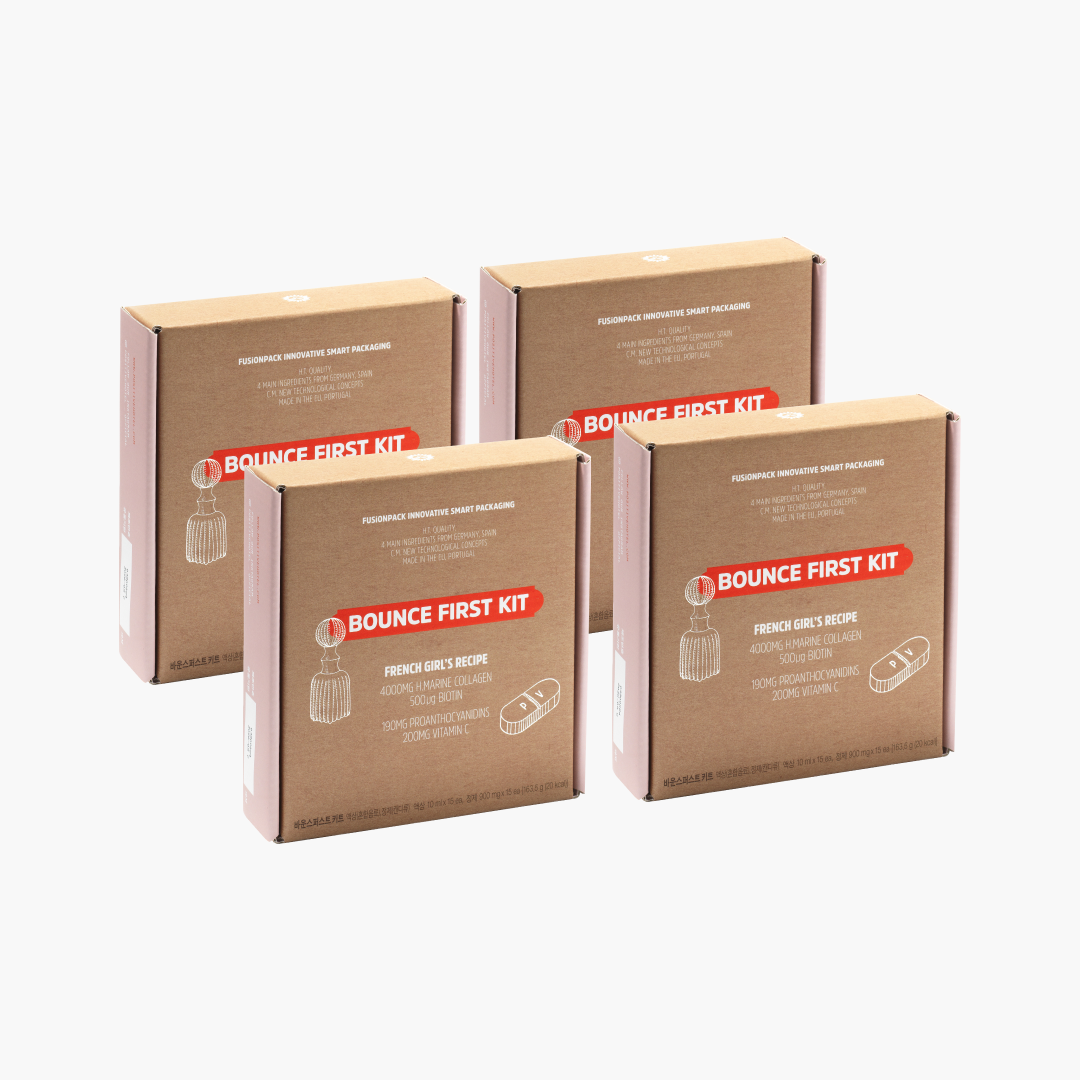 <b>파지티브호텔</b> 비오틴 <b>콜라겐</b> 바운스 퍼스트 키트 4BOX (10.9g x 60키트) 액상<b>콜라겐</b>