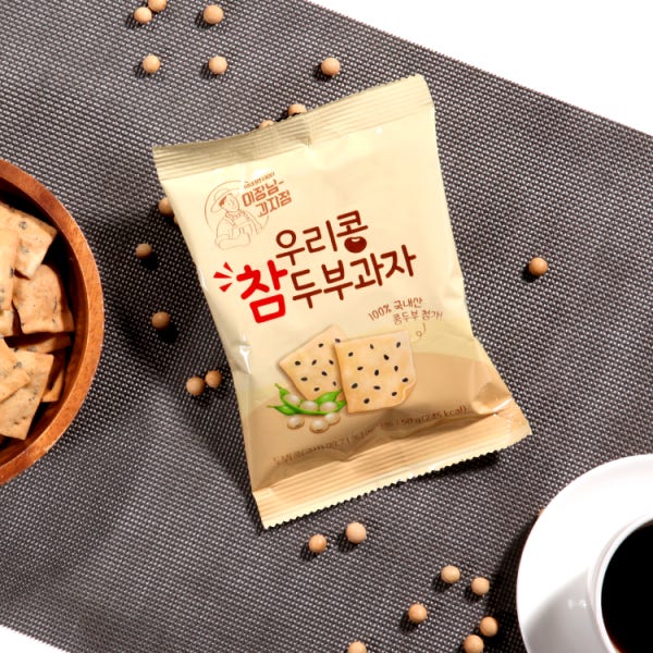 밀가루부터 국내산 ,우리콩 참 두부과자, 50g 5+5봉지, 이장님과자점
