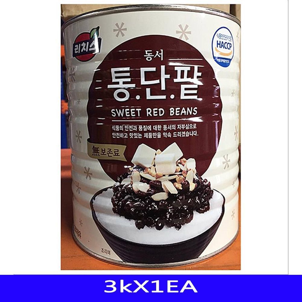 빙수팥 빙수재료 농산물조림 동서 3k 1개