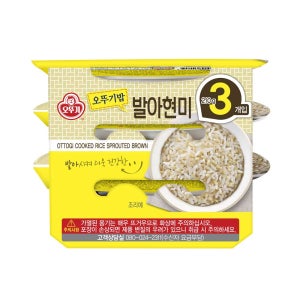 오뚜기 맛있는 오뚜기밥 발아현미 210g, 3개