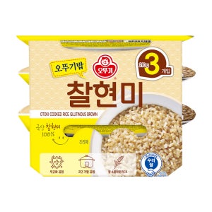 오뚜기 맛있는 오뚜기밥 찰현미 210g, 3개