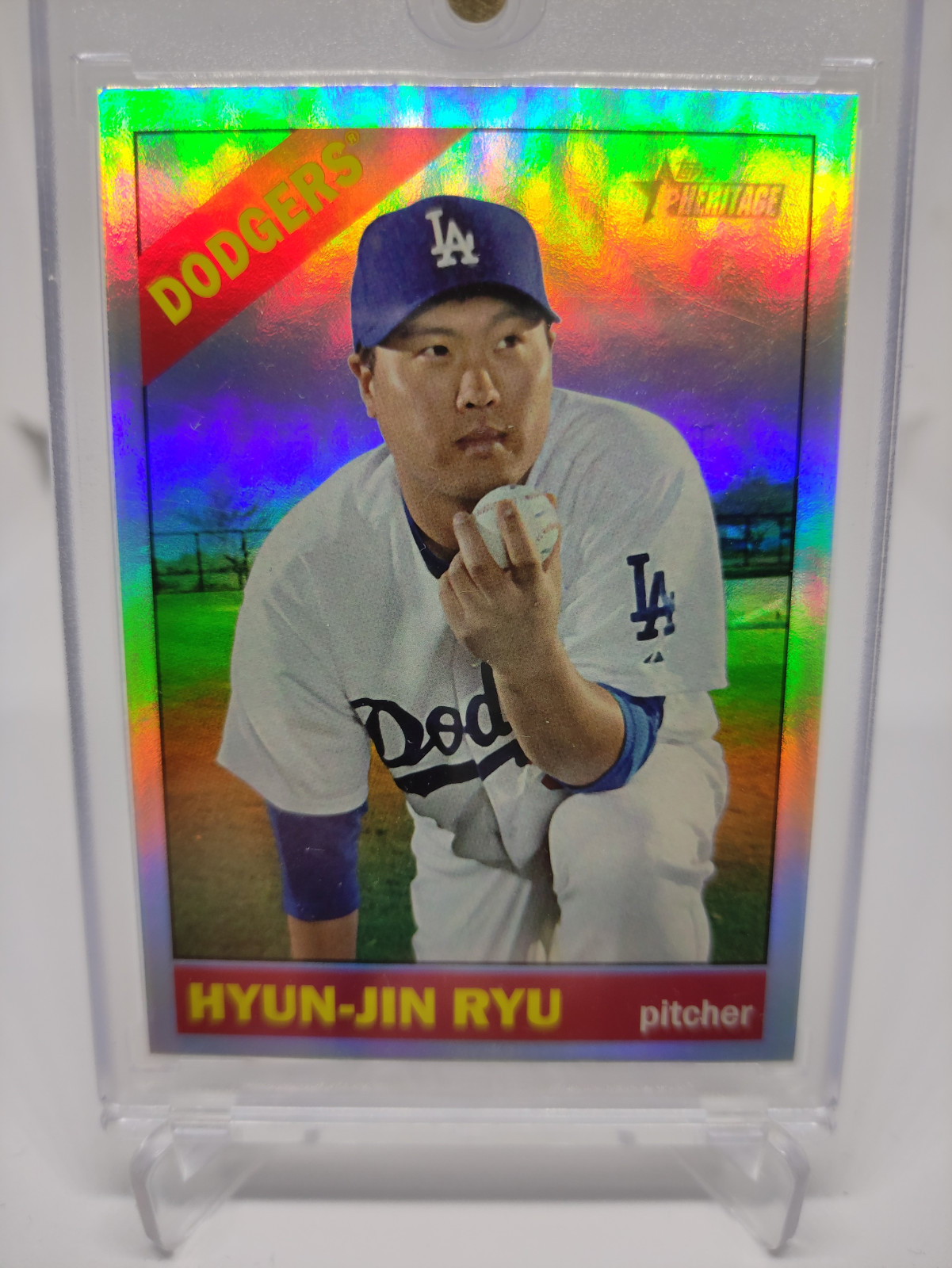 2015 Topps Heritage Chrome THC270 류현진 야구 MLB 카드