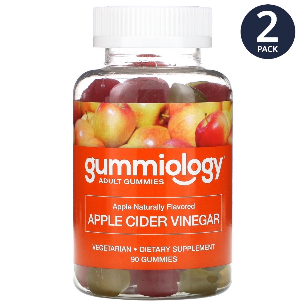 Gummiology <b>구미올로지</b> 성인용 애플사이다 비니거 베지 구미 90정 2팩
