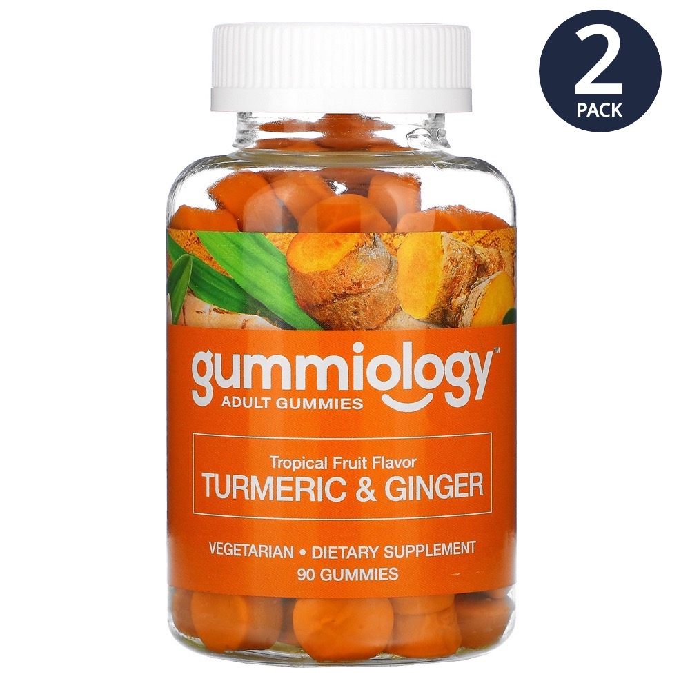 Gummiology <b>구미올로지</b> 성인용 터메릭 앤 진저 구미 90정 2팩