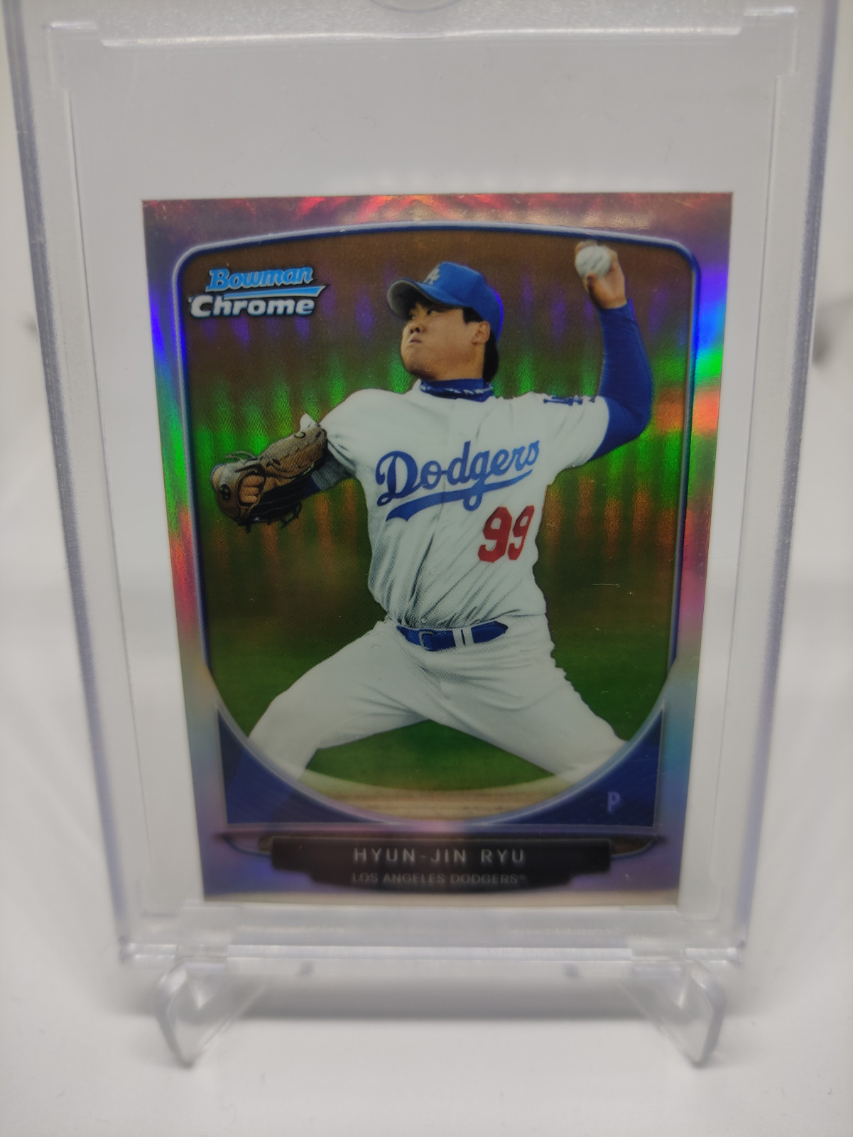 2013 Bowman Chrome 미니리프렉터 LAD4 류현진 루키 RC MLB 카드