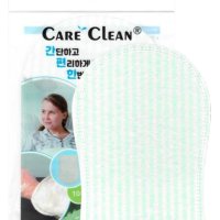 (Care Clean 케어크린 10매입) 워시글러브 목욕장갑 물없이 샤워하는 노린스 장갑