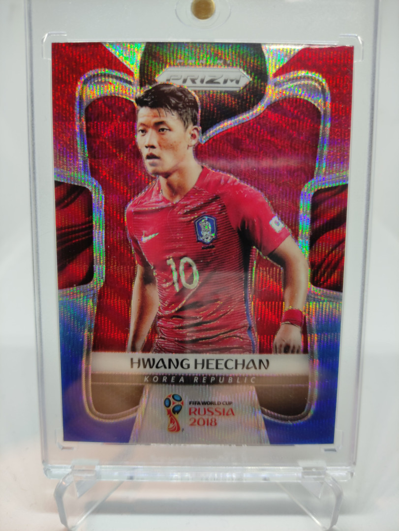 2018 Panini Prizm Red and Blue Wave 월드컵 황희찬 축구카드