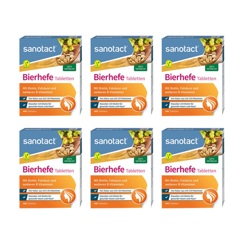 독일 자노탁트 사노탁트 비어헤페 <b>타블렛</b> <b>맥주효모</b> 400정 6개 묶음 sanotact