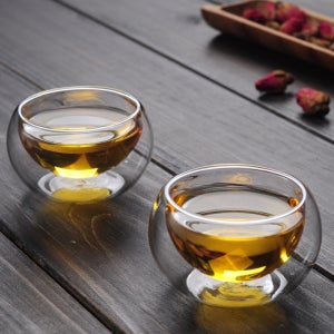 내열 유리 찻잔 두꺼운 이중 유리 술 소주 사케 양주 위스키 잔 컵 다기 티타임 홈카페