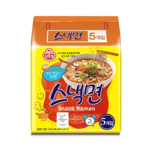 오뚜기 스낵면 108g, 5개