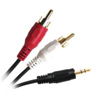 3.5mm AUX TV 오디오 스피커 음성출력 선 2RCA 케이블