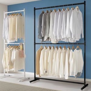 철제 옷가게 2단 행거 드레스룸 스탠드 옷걸이 옷장 800