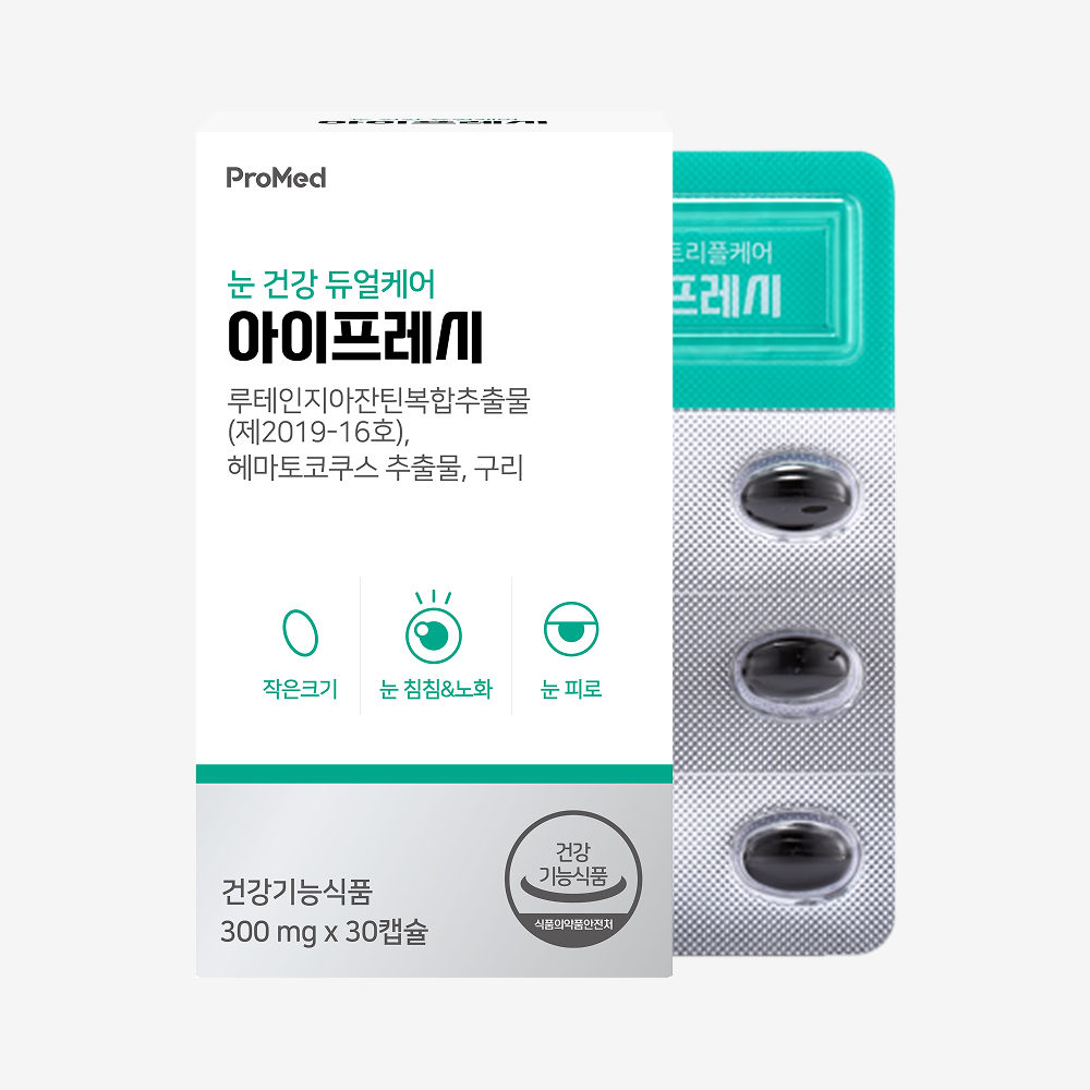 프로메드 아이프레시 루테인지아잔틴 <b>아스타잔틴</b> 구리 30캡슐 60캡슐, 1개