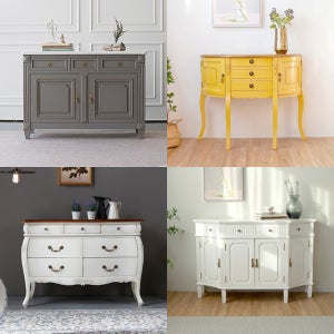 로제 프렌치 엔틱 콘솔 현관 콘솔 미니 원목 서랍장 인테리어가구