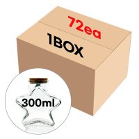 콜크 별모양 유리병 300ml/72개(1BOX)도매