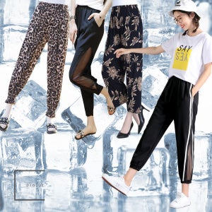 쿨팬츠 여름 바지 하렘 쉬폰 져지 트레이닝 츄리닝 블루머 할매니얼 몸빼 8부 발목 고무줄