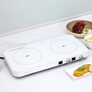 키친아트 2구 인덕션 식탁용 이동식 원룸 화이트 2800FS