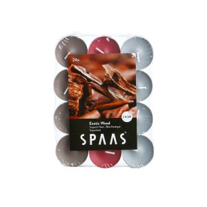 향초 티라이트 24개 SPAAS 이그조틱 우드 Exotic Wood