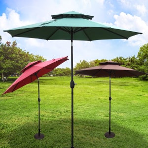 [스크래치 제품] 썬샤인 알루미늄 2단 파라솔 2100 (베이스별도) B급 스크레치