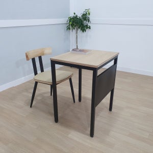 몽뜨가구 HPM 자작원목 소형책상 1인책상 스터디카페 독서실책상