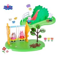 [국내 배송] peppa pig 페파피그 놀이터 친구들 피규어 12P+그네&미끄럼틀 장난감 세트