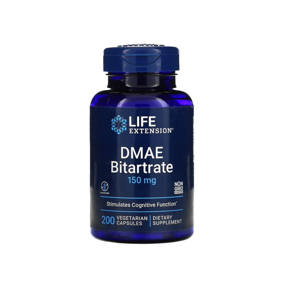 Life Extension 라이프 익스텐션 <b>DMAE</b> Bitartrate <b>150mg</b> 200정 베지캡슐