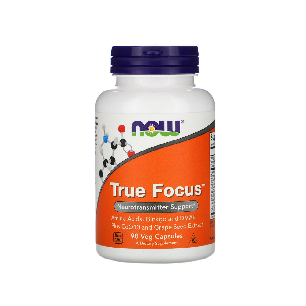 NOWFOOD 나우푸드 트루 포커스 90정 베지캡슐 티로신 타우린 비타민C B6 유비퀴논 COQ10 <b>DMAE</b> 페닐알라닌 포도씨 추출물 은행잎 함유