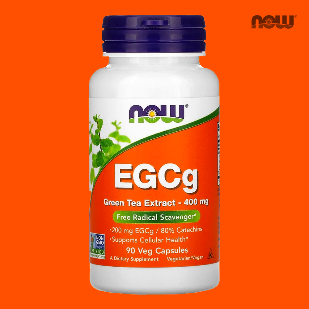 나우<b>푸드</b> EGCg <b>녹차추출물</b> 400mg 카테킨 식물성 캡슐 x90 180
