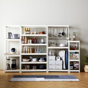 스피드랙 조립식 앵글 수납장 6단 (백색,검정) 강화합판 12T 600x300x1200