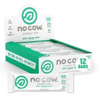 No Cow Protein Bars 노 카우 브로틴 바 (Mint Cacao Chip 민트 카카오 칩) 60g 12바입