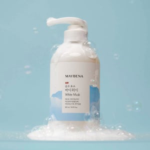 [99핫딜] 메이베나 순수효소 바디워시 화이트머스크향 500ml (각질제거 보습 약산성 대용량)