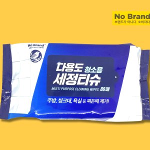 노브랜드 다용도 청소용 캡형 세정물티슈 대형 100매 주방 욕실 찌든때 제거(국내생산) X 6개