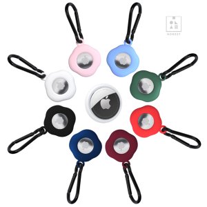 애플 에어태그 실리콘 보호커버 케이스 8종 미니카라비너 키링 열쇠고리 스크래치 방지 필름