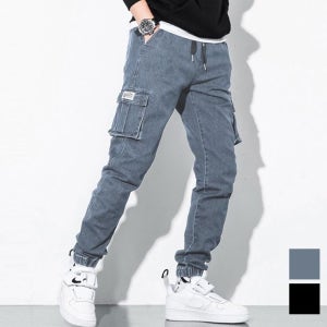 남자 밴딩청바지 데님조거팬츠 스판 여름 가을 겨울 카고청바지