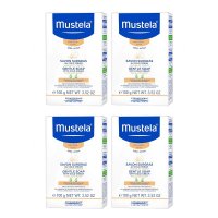 Mustela 무스텔라 베이비 솝 콜드크림 비누 100g 4개 Baby Gentle Soap Cold Cream Beeswax Shea Butter