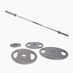 아이언 더딘 중량원판 바벨세트 79kg I 바벨원판 마구리