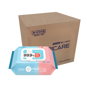 헬케어 물티슈 손소독 휴대용 소독용 70매 30팩 (1box)