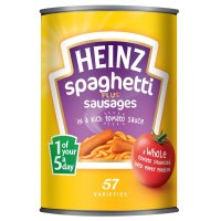 영국 HEINZ 하인즈 토마토소스 스파게티 플러스 소세지 통조림 400g