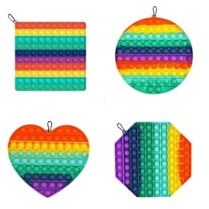 레인보우 초대형 푸시팝 버블 팝잇 무한 뽁뽁이 스트레스 해소 대형 푸쉬팝 버블 보드게임