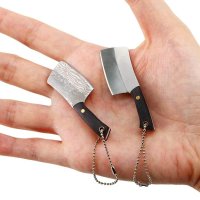초미니 클리버 나이프 택배상자 개봉용 Mini Keychain Knife Chef Cleaver Shape Box Cutter Tools